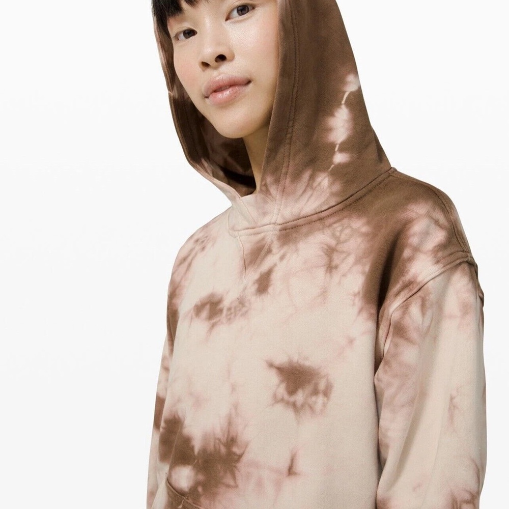 Lululemon All Yours Hoodie.  Size 8.  
Earth Dye Clay
 Tie-Dye Hoodie